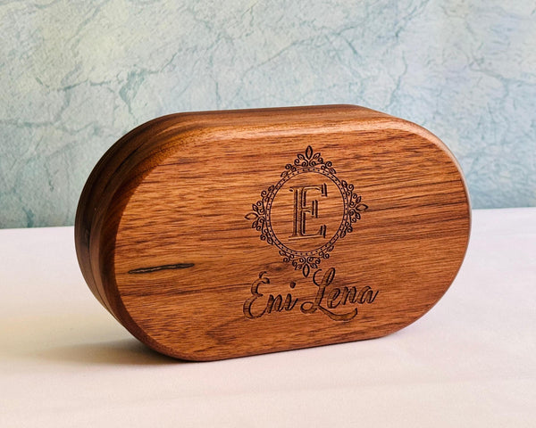 Walnut Jewelry Box with Custom Engraving