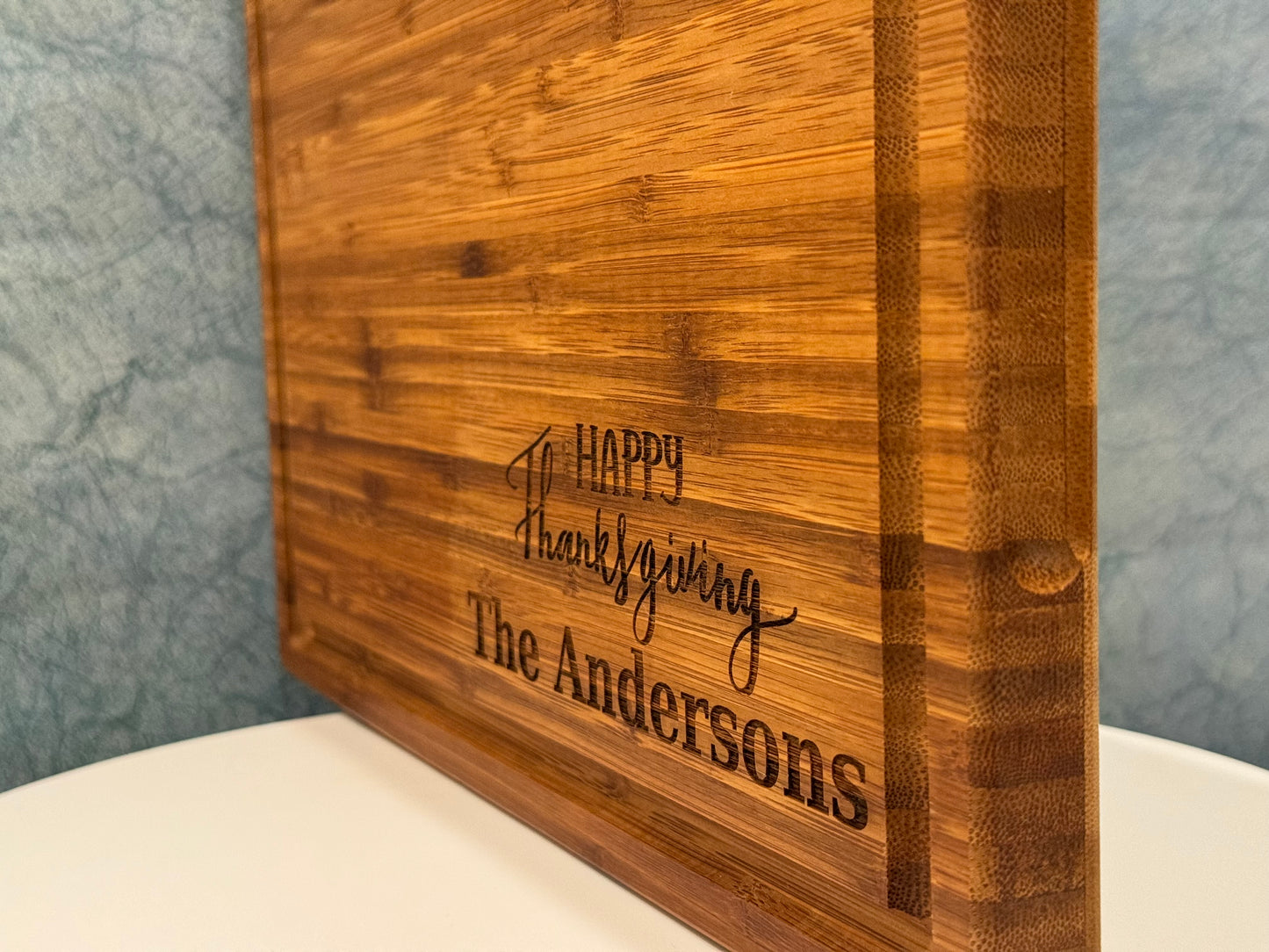 Bamboo Wooden Cutting Board - Personalized Laser Engraving Cutting Board for Wedding Gift, Mothers Day, Kitchen Board Customized Gift
