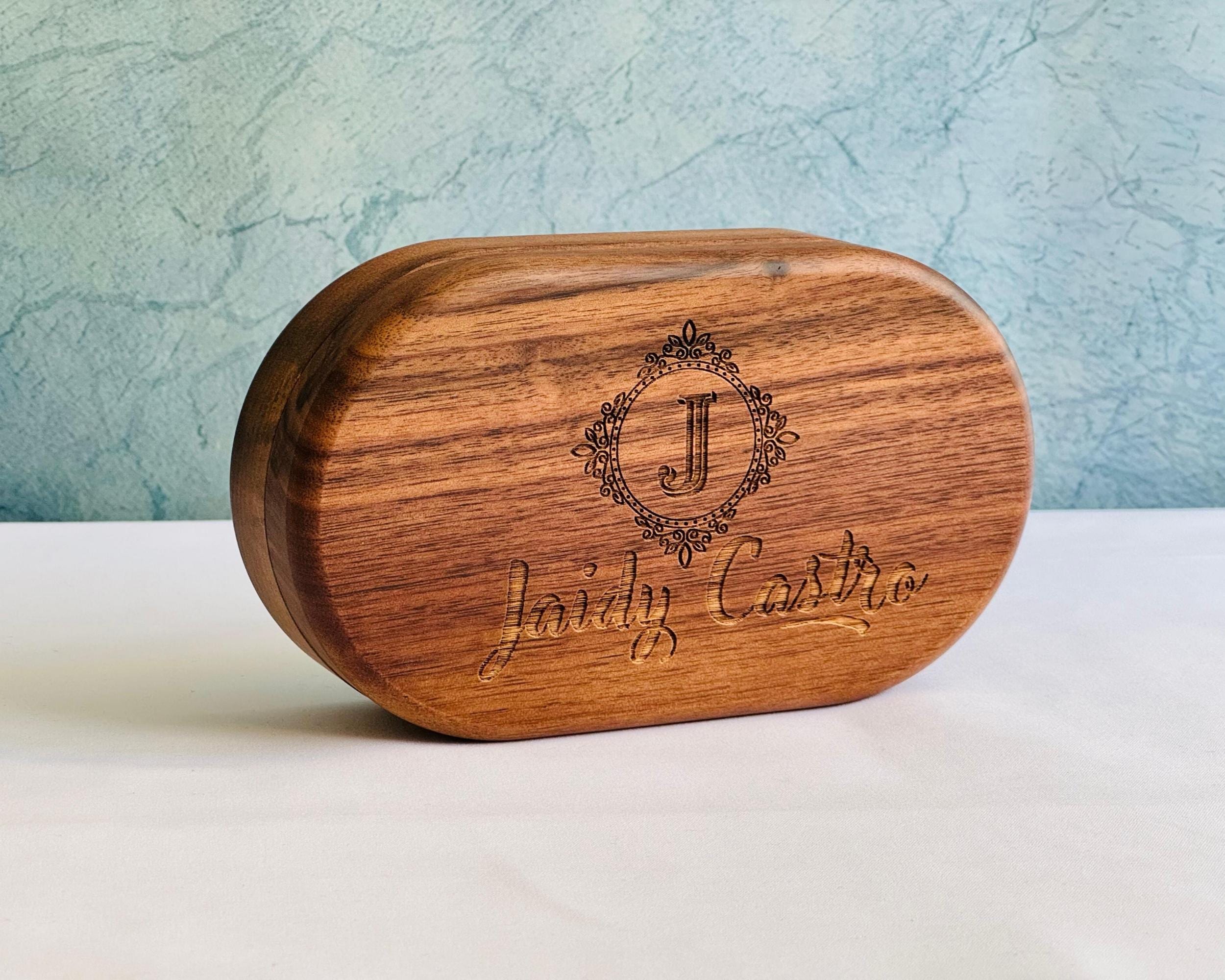 Mothers Day Gift, Unique Gifts for Her Mom, Custom Engraved Jewelry Box, Personalized Mom Gift, Walnut Jewelry Organizer, Bridesmaid Gifts