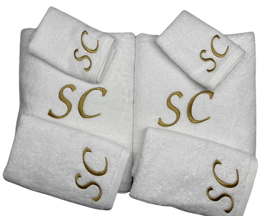 Custom Turkish Cotton Towel – Personalized Monogram, Name or Logo | Luxury Embroidered Gift
