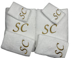 Custom Turkish Cotton Towel – Personalized Monogram, Name or Logo | Luxury Embroidered Gift