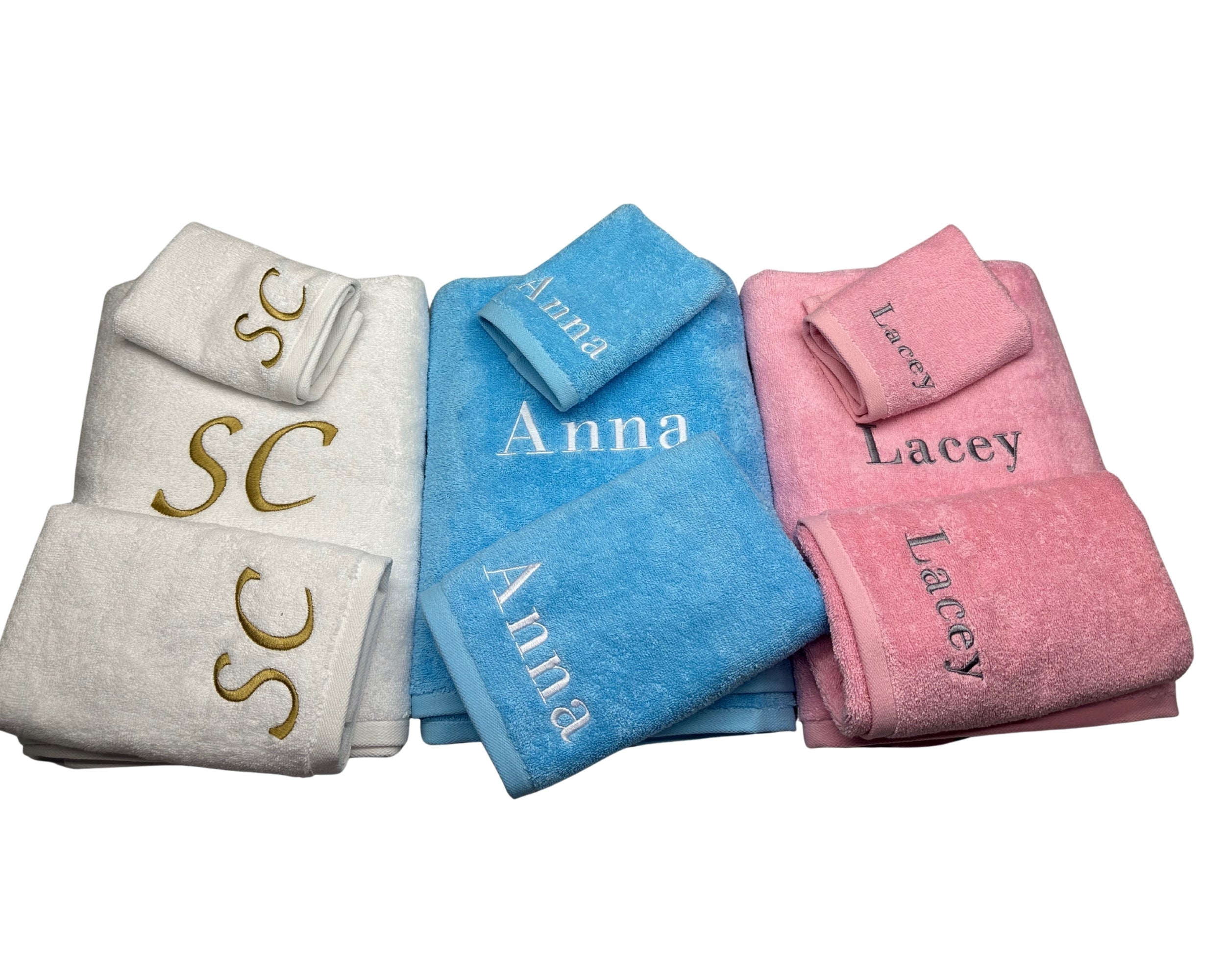 Custom Turkish Cotton Towel – Personalized Monogram, Name or Logo | Luxury Embroidered Gift