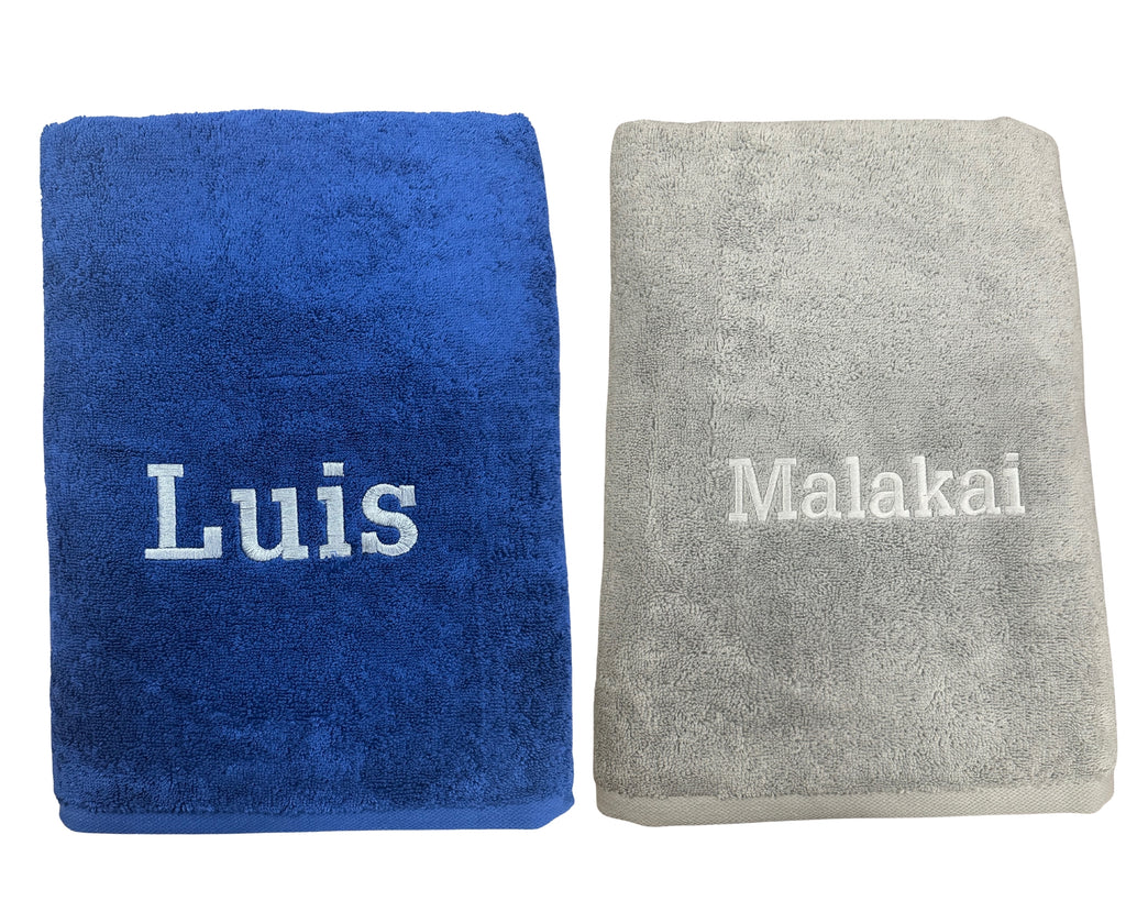 Custom Turkish Cotton Towel – Personalized Monogram, Name or Logo | Luxury Embroidered Gift
