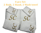 Custom Turkish Cotton Towel – Personalized Monogram, Name or Logo | Luxury Embroidered Gift