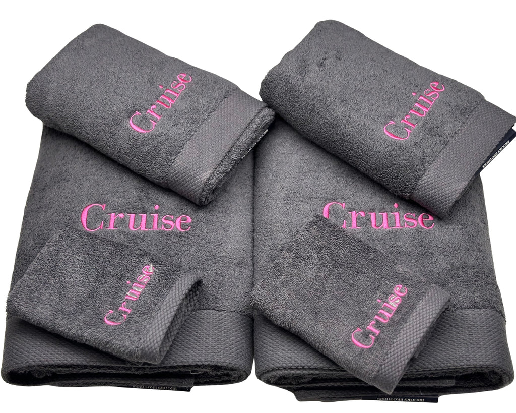 Custom Turkish Cotton Towel – Personalized Monogram, Name or Logo | Luxury Embroidered Gift