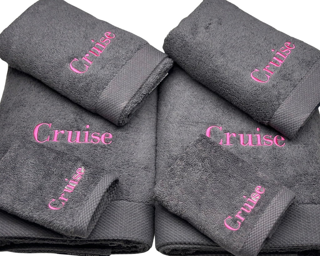 Custom Turkish Cotton Towel – Personalized Monogram, Name or Logo | Luxury Embroidered Gift