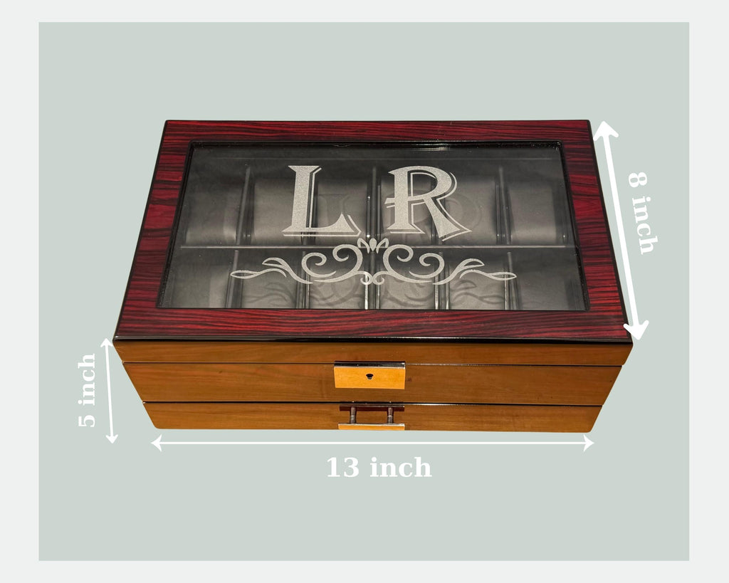 Custom Watch Box For Men, Personalized Gift for Him, Personalized Watch Case, Gifts for Him Husband Teachers, Custom Fathers day Gift