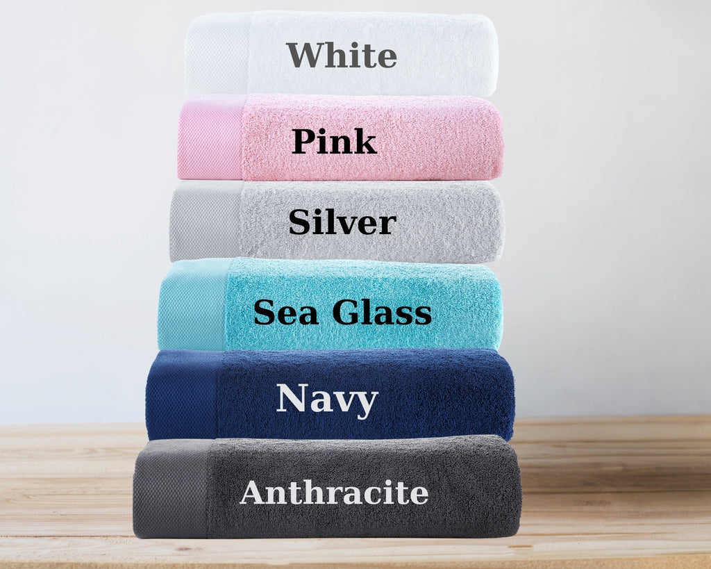 Custom Turkish Cotton Towel – Personalized Monogram, Name or Logo | Luxury Embroidered Gift