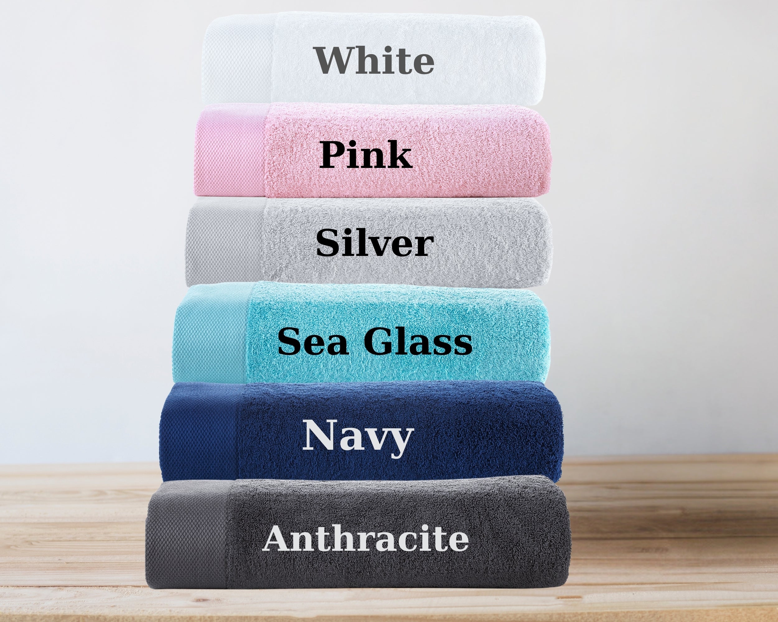 Custom Turkish Cotton Towel – Personalized Monogram, Name or Logo | Luxury Embroidered Gift