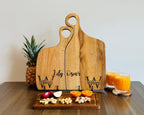 Couples Gift, Personalized Cutting Board Wedding Gift, Acacia Charcuterie Board, Engraved Board, Custom Wooden Gift, Unique Valentines Gift