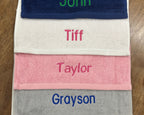 Custom Turkish Cotton Towel – Personalized Monogram, Name or Logo | Luxury Embroidered Gift