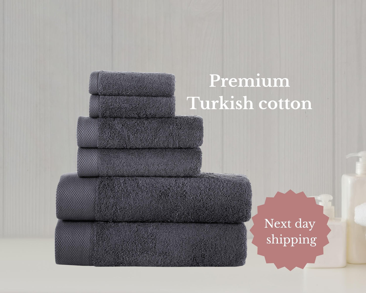 Personalized Bath Towel Set, Custom Turkish Bath Towels, Name Embroidery Towel - Bath-Hand-Wash  towel