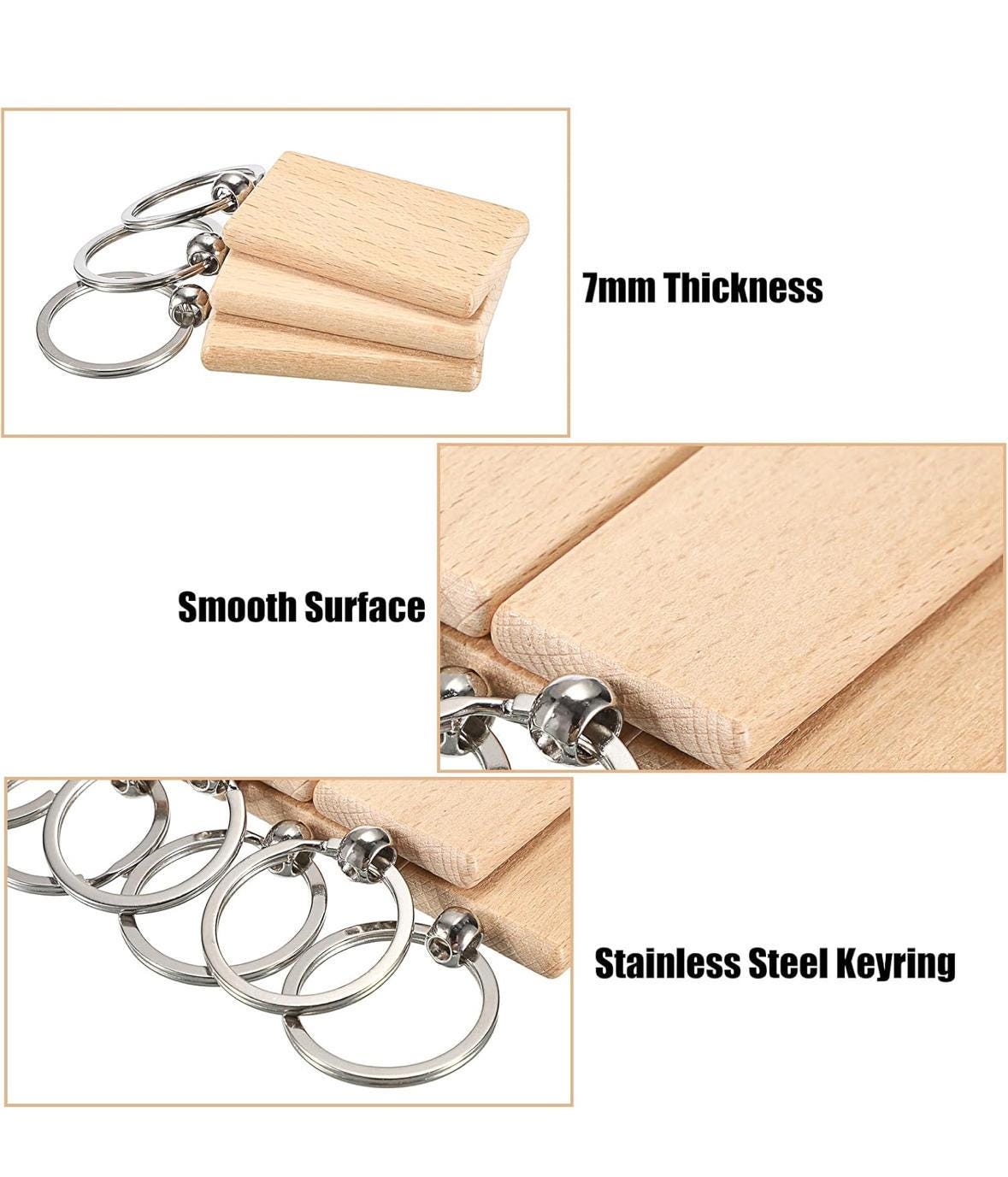 Personalized Wooden Keychains - Custom Engraved Wooden Keychain Gift for Home Car Office - Laser Engraved Gifts - Anniversary Gifts