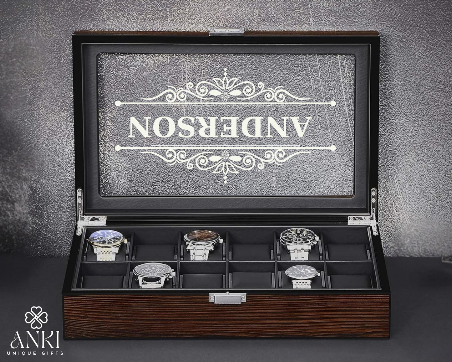 Custom Engraved Watch Box for Men