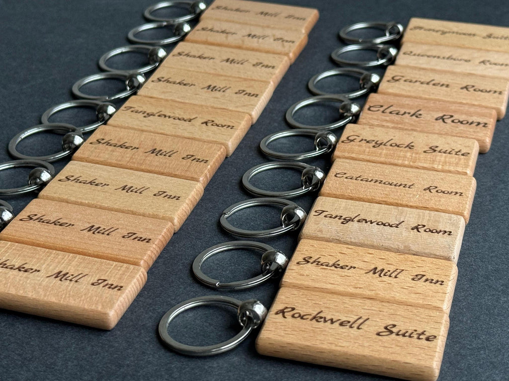Personalized Wooden Keychains - Custom Engraved Wooden Keychain Gift for Home Car Office - Laser Engraved Gifts - Anniversary Gifts