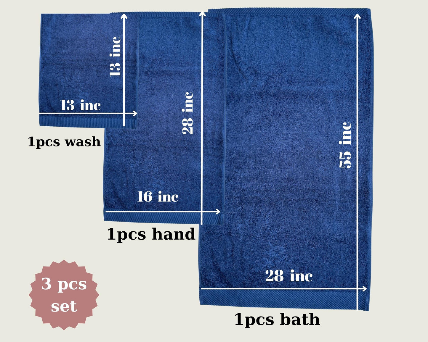 Personalized Bath Towel Set, Custom Turkish Bath Towels, Name Embroidery Towel - Bath-Hand-Wash  towel