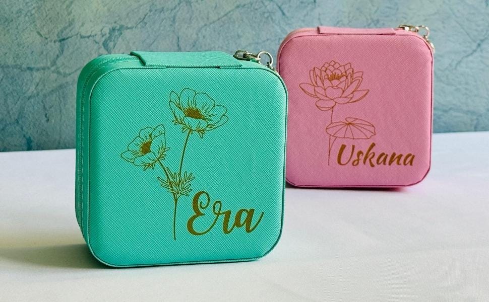 Custom Jewelry Box Personalized Mothers Day Gift Engraved Mother Gift Travel Jewelry Box Jewelry Organizer Gift for Her Unique Gift Mom