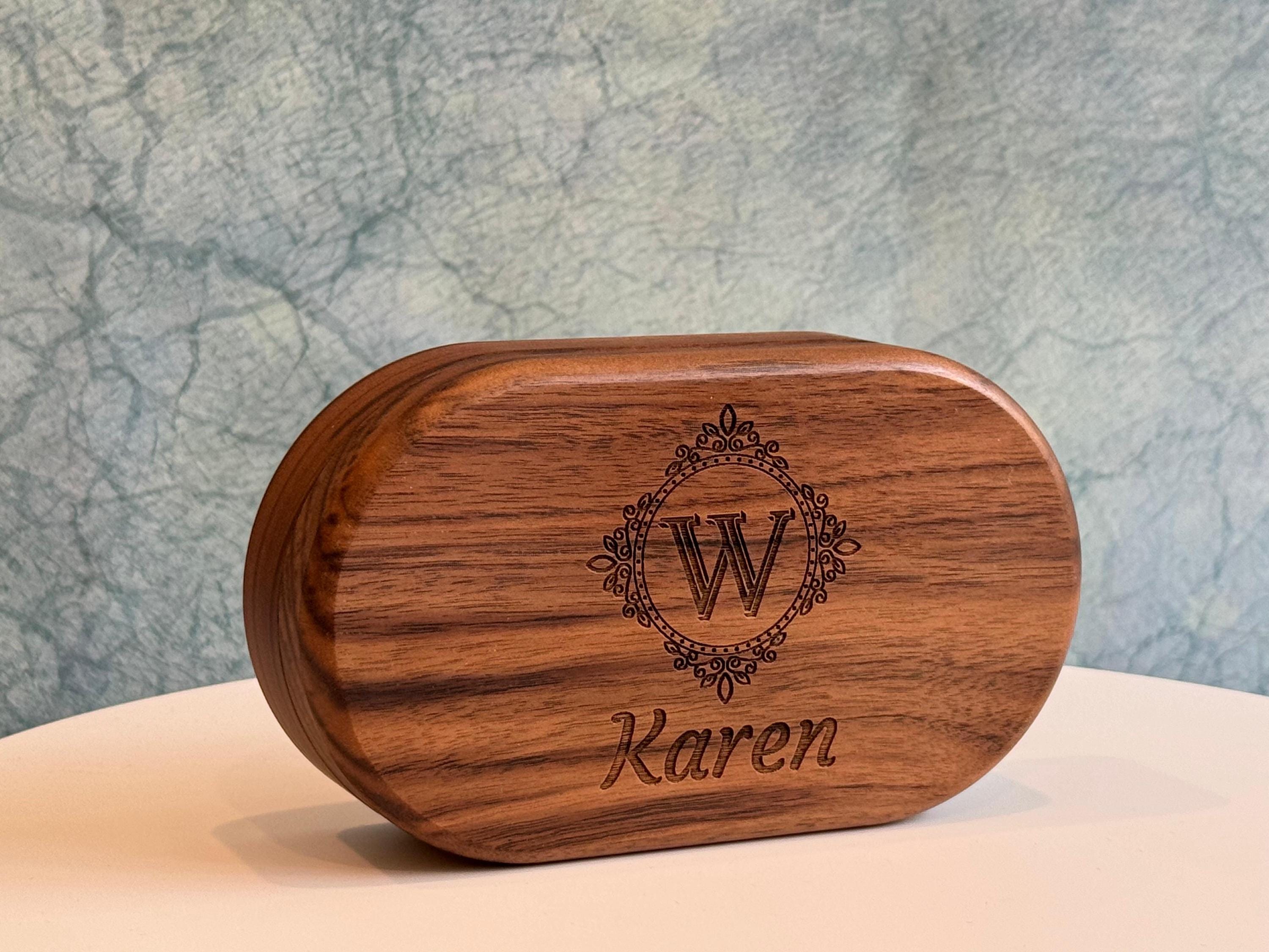 Custom Engraved Jewelry Box, Walnut Jewelry Organizer