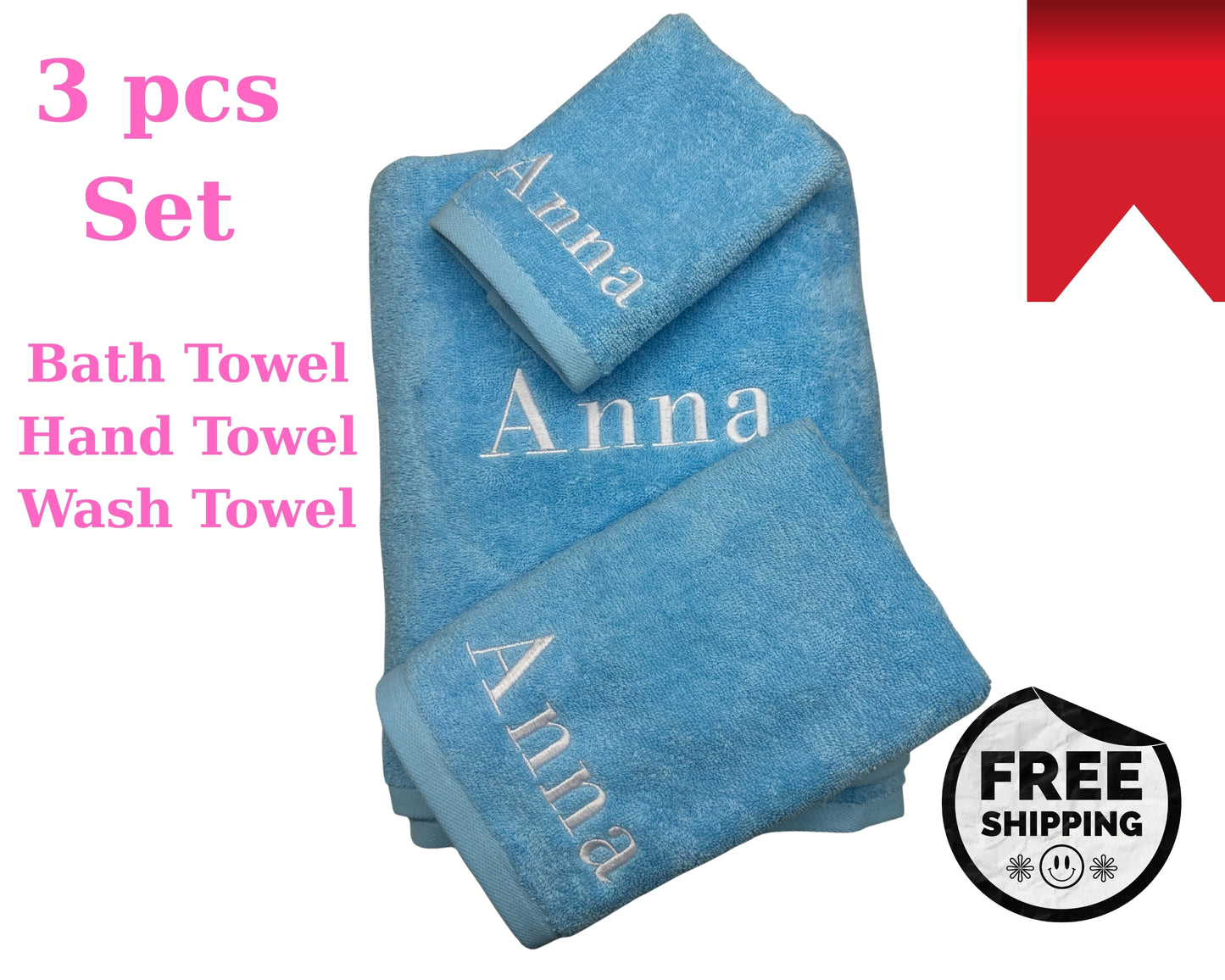 Custom Monogram Turkish Cotton Towel