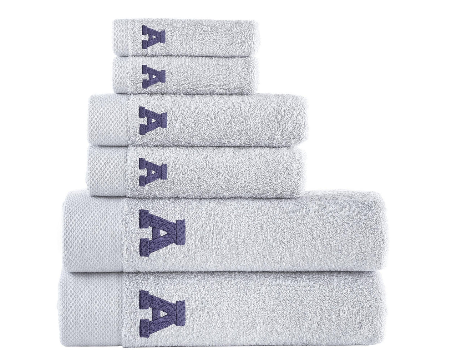 Embroidered Hand Towels, Personalized Bath Towel Set, Custom Turkish Bath Towels, Monogrammed Towel Sets - Monogram Towel with Initial