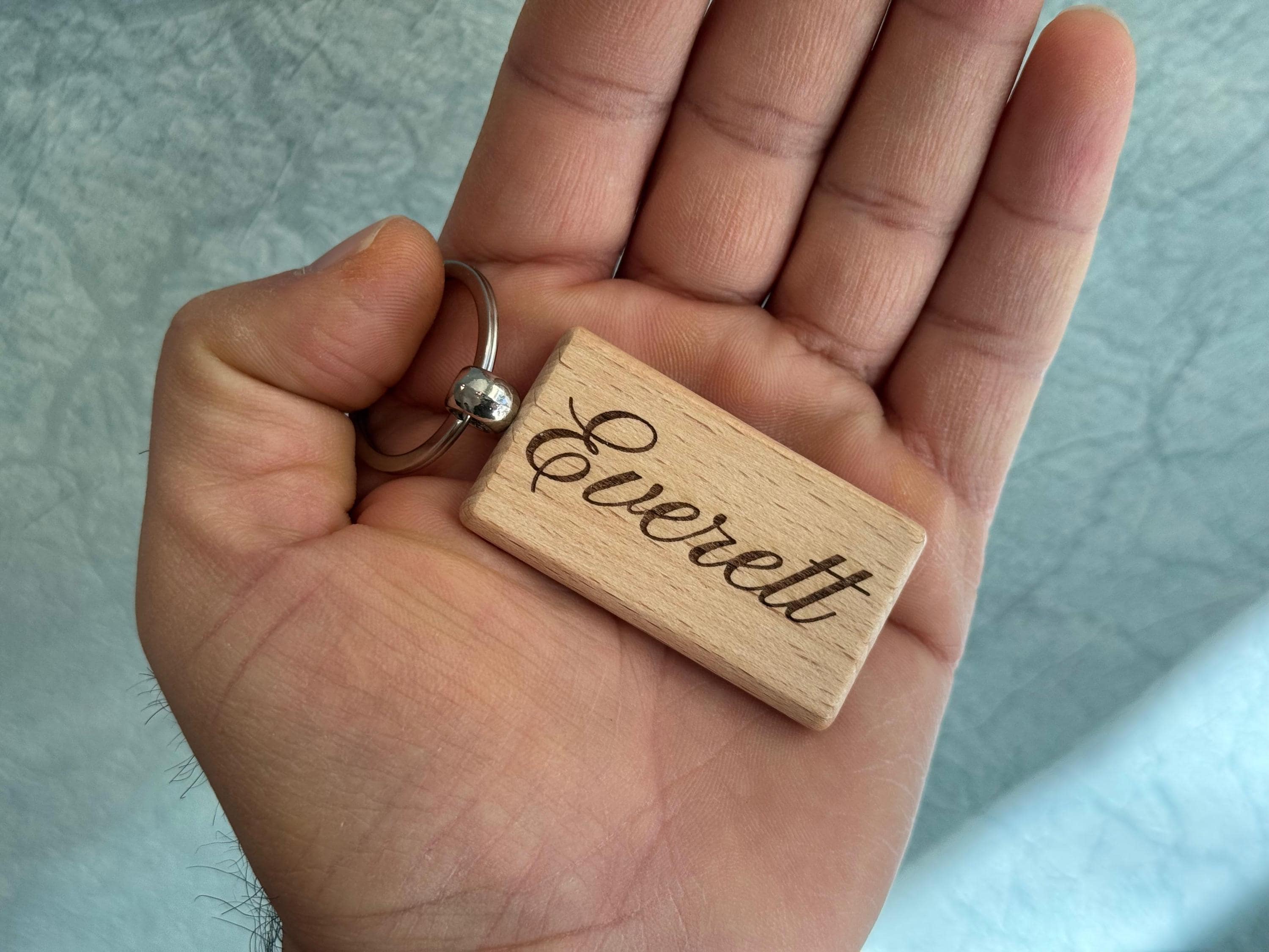 Personalized Wooden Keychains - Custom Engraved Wooden Keychain Gift for Home Car Office - Laser Engraved Gifts - Anniversary Gifts