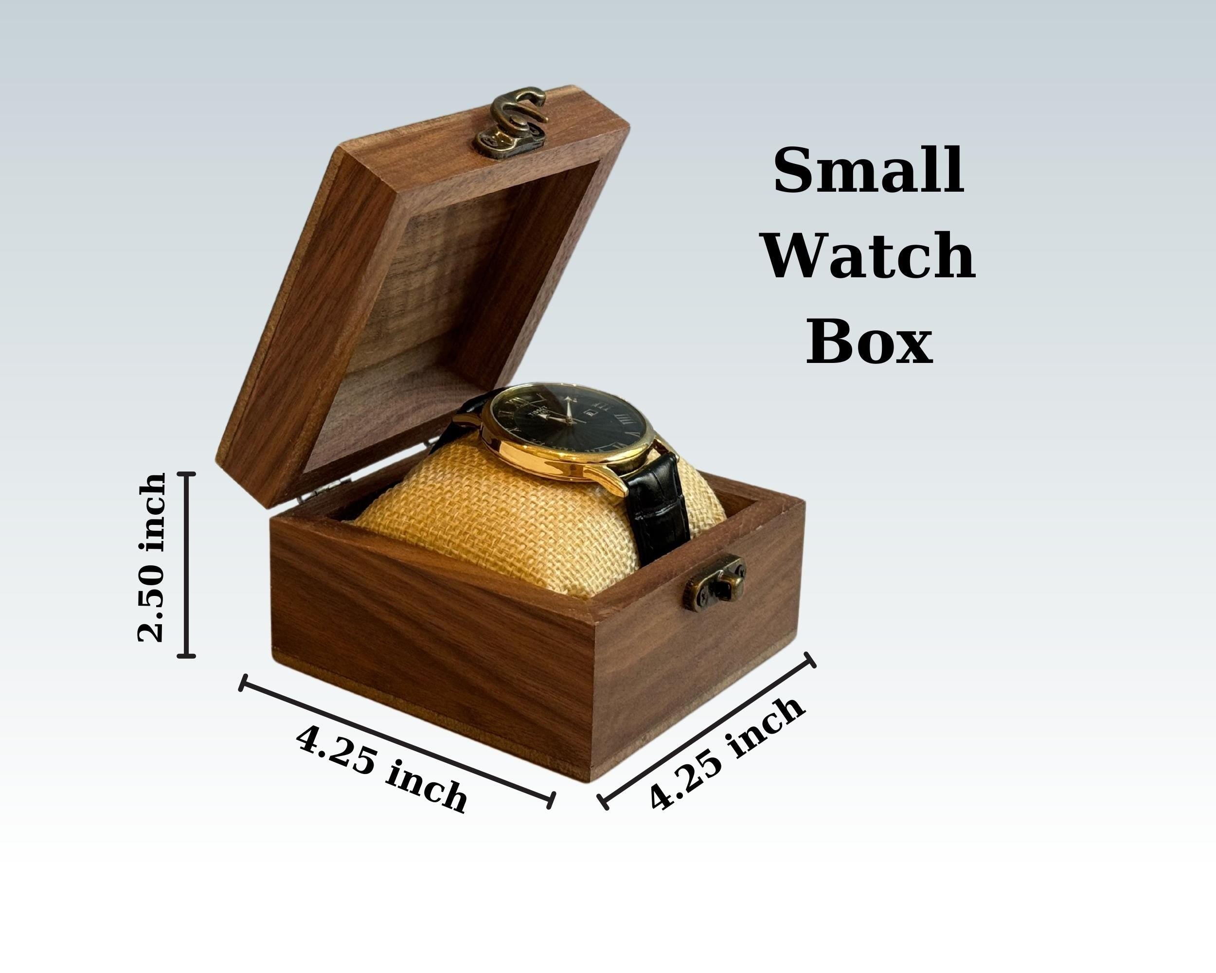 Personalized Watch Box for Men: Engraved Wooden Watch Organizer