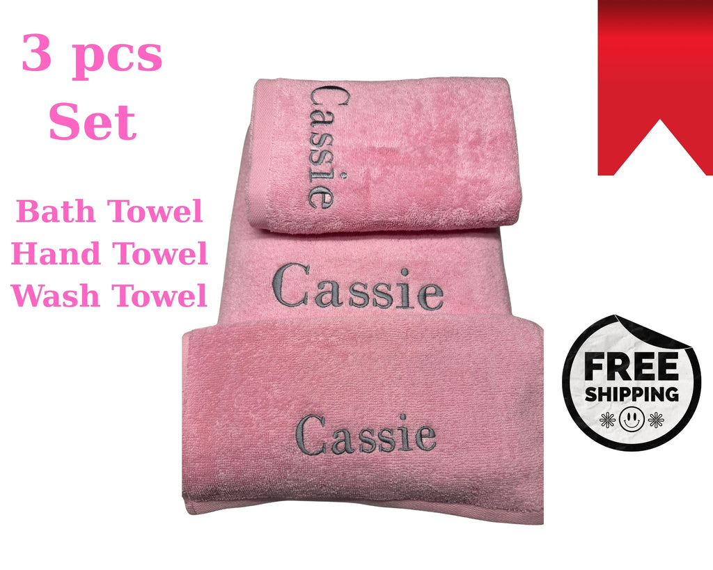 Custom Turkish Cotton Towel – Personalized Monogram, Name or Logo | Luxury Embroidered Gift