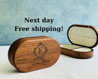 Custom Engraved Jewelry Box, Walnut Jewelry Organizer