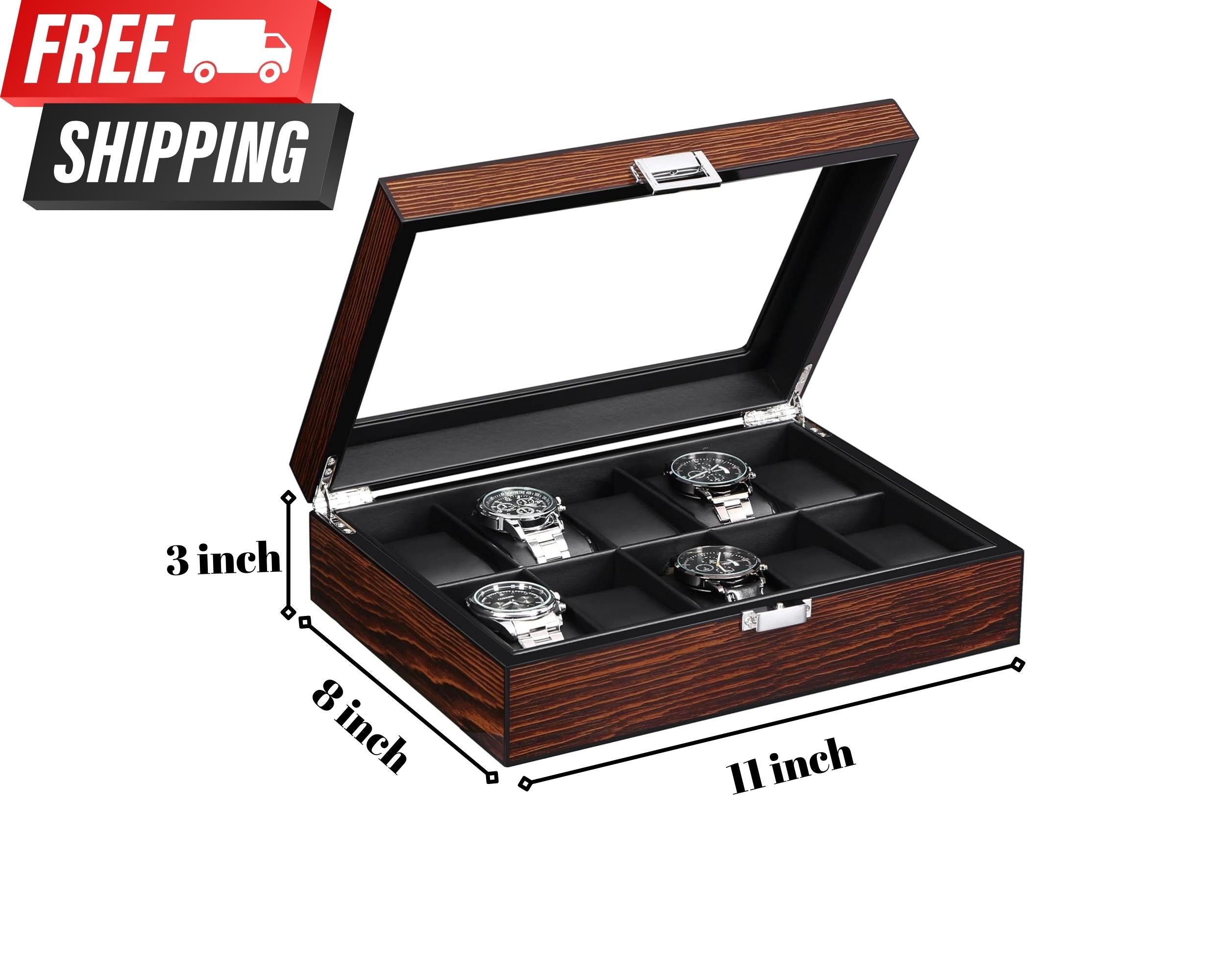 Custom Watch Box For Men, Personalized Gift for Him, Personalized Watch Case, Gifts for Him Husband Teachers, Custom Fathers day Gift