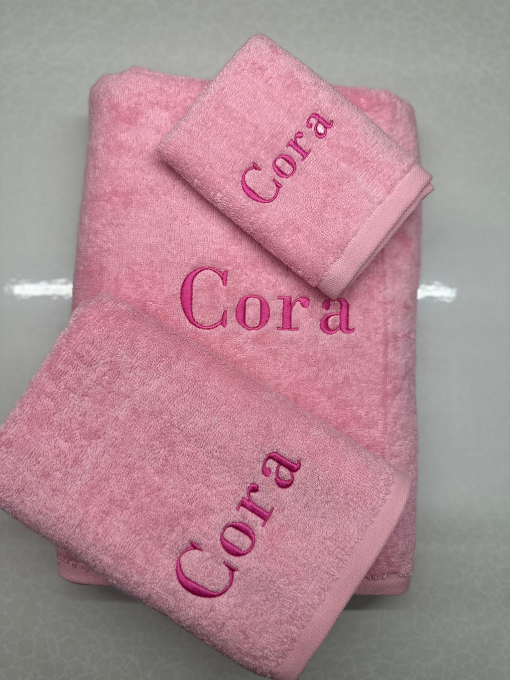 Custom Turkish Cotton Towel – Personalized Monogram, Name or Logo | Luxury Embroidered Gift