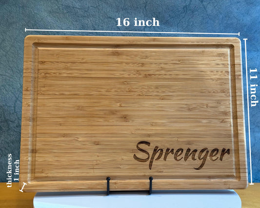 Bamboo Wooden Cutting Board - Personalized Laser Engraving Cutting Board for Wedding Gift, Mothers Day, Kitchen Board Customized Gift
