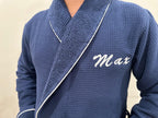 Embroidered Bathrobe, Custom Fathers Day Gift, Personalized Bathrobe, Unique Fathers Day, Monogrammed Bathrobe, Turkish Cotton Robe Dad