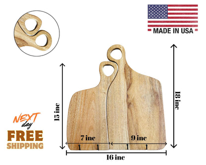 Custom Engraved Acacia Cutting Board for Couples