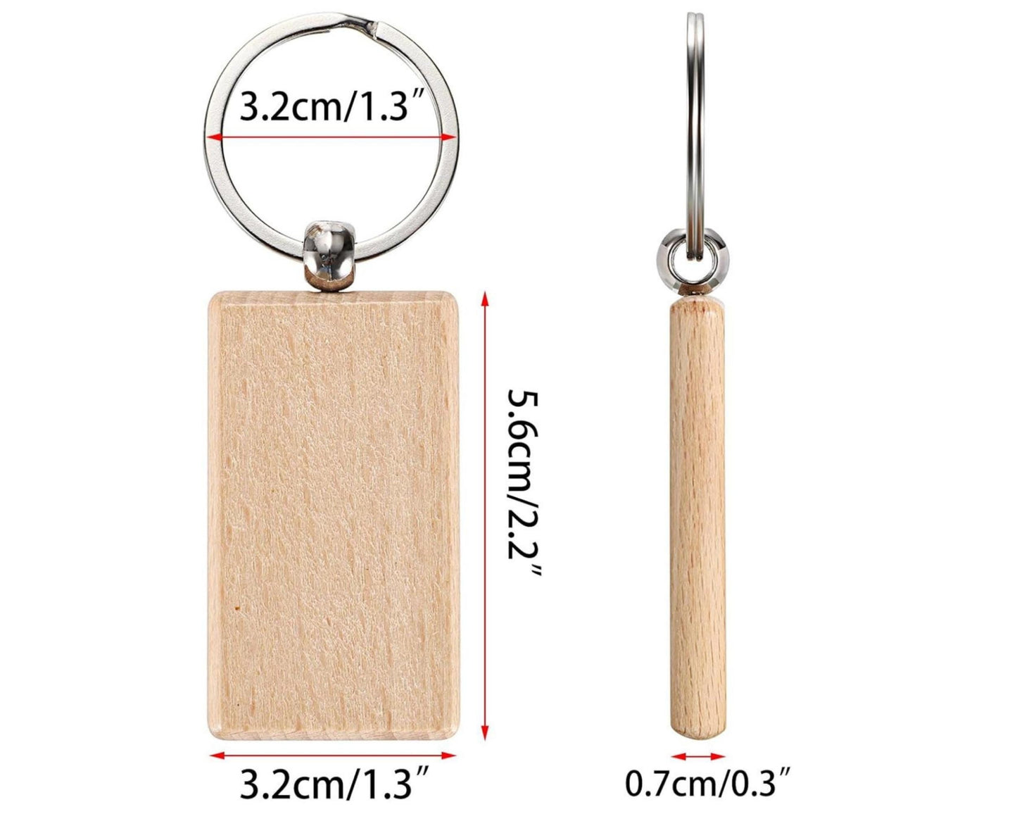 Custom Engraved Wooden Keychain