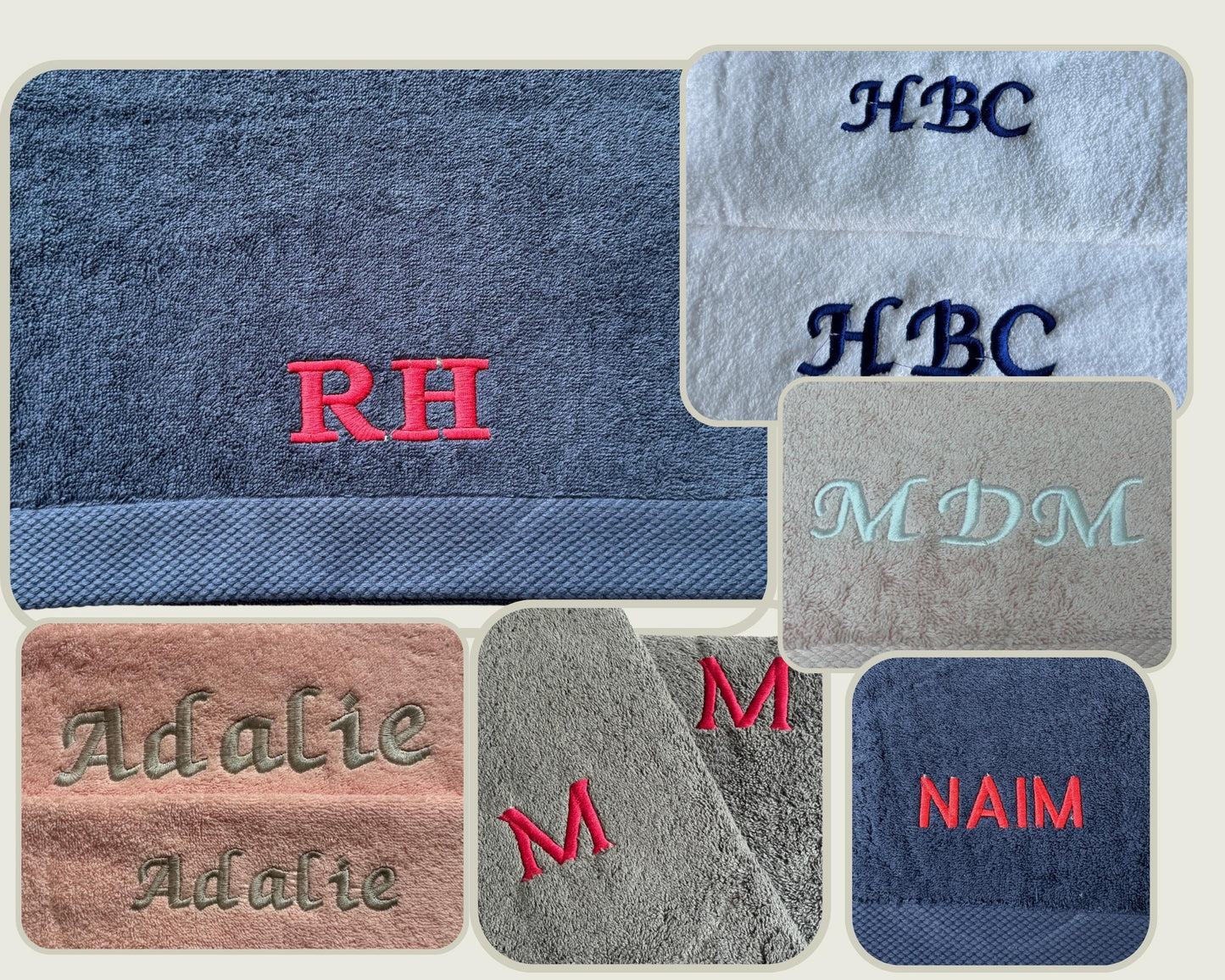 Personalized Bath Towel Set, Custom Turkish Bath Towels, Name Embroidery Towel - Bath-Hand-Wash  towel