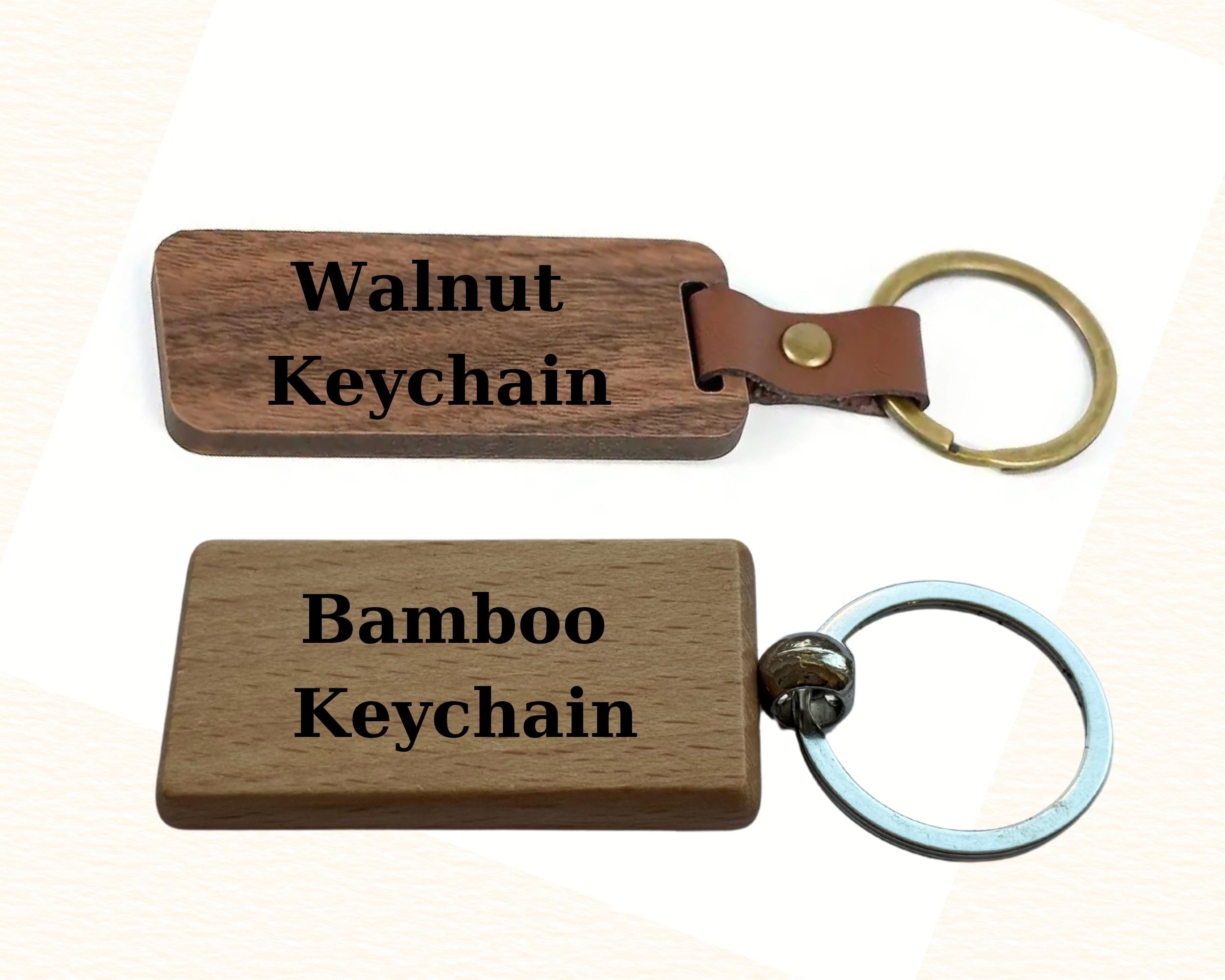 Personalized Wooden Keychains - Custom Engraved Wooden Keychain Gift for Home Car Office - Laser Engraved Gifts - Anniversary Gifts
