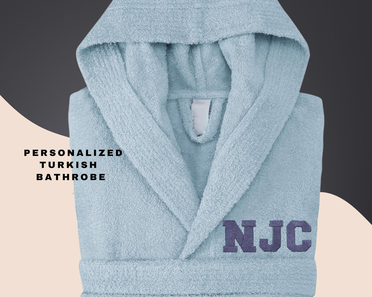 Embroidered Bathrobe, Custom Fathers Day Gift, Personalized Bathrobe, Unique Fathers Day, Monogrammed Bathrobe, Turkish Cotton Robe Dad