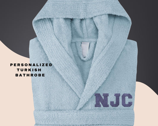 Embroidered Bathrobe, Custom Fathers Day Gift, Personalized Bathrobe, Unique Fathers Day, Monogrammed Bathrobe, Turkish Cotton Robe Dad
