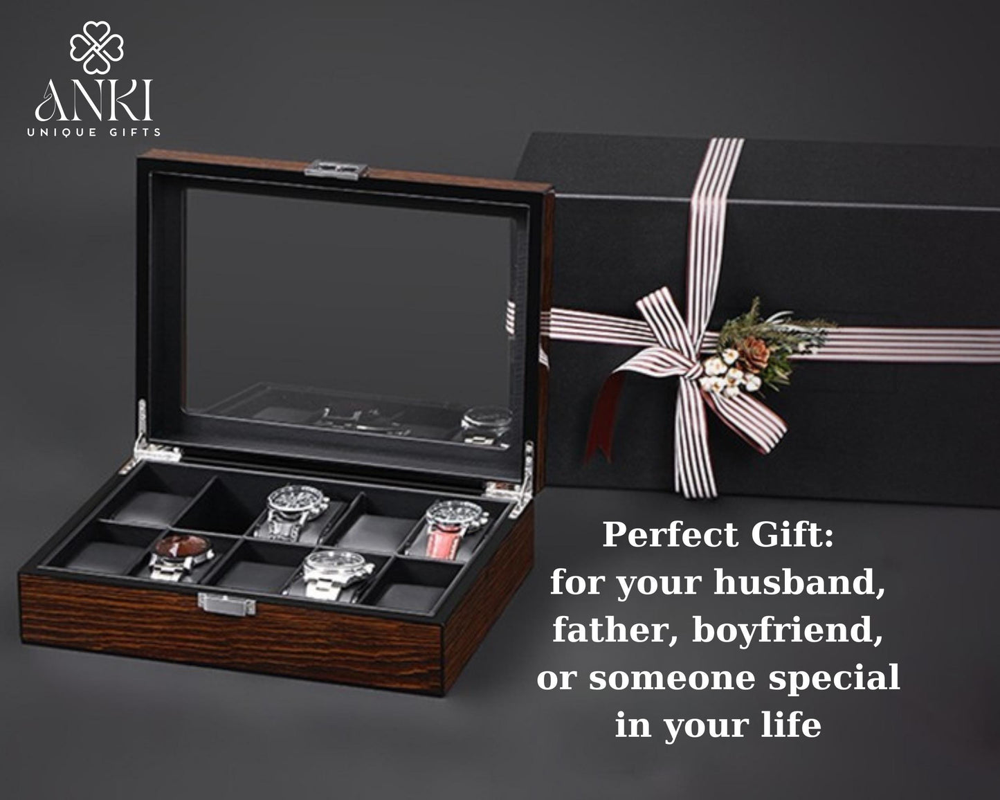 Custom Engraved Watch Box for Men