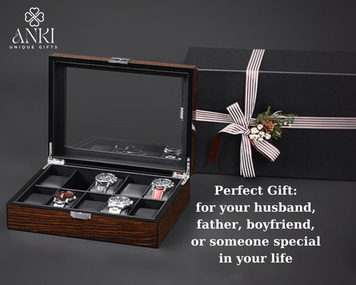 Custom Watch Box For Men, Personalized Gift for Him, Personalized Watch Case, Gifts for Him Husband Teachers, Custom Fathers day Gift