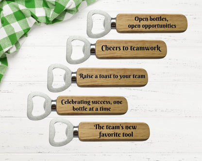 Laser Engraved Wooden Bottle Opener – Custom Personalized