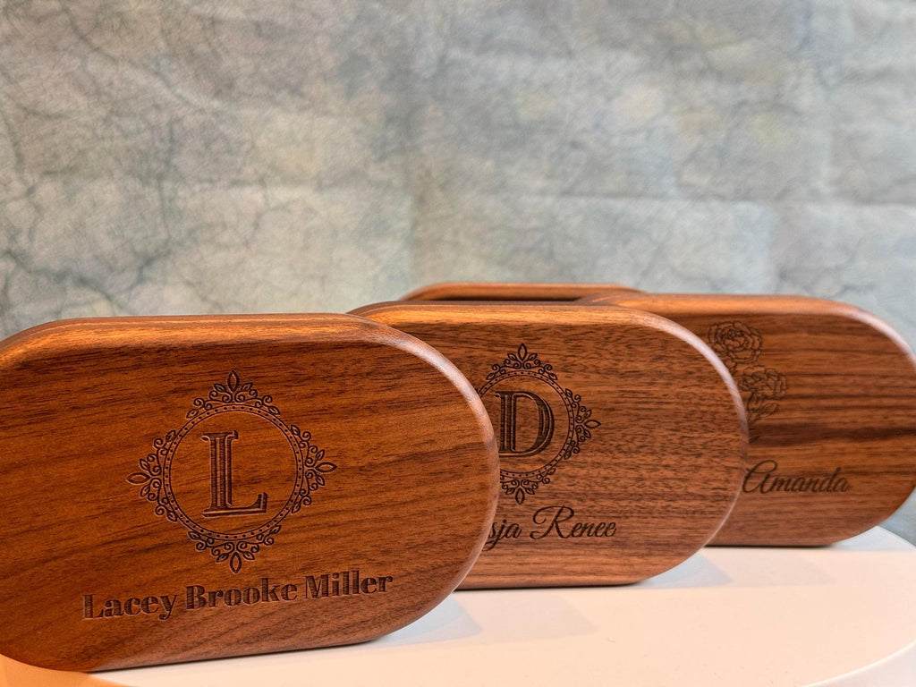 Custom Engraved Jewelry Box, Walnut Jewelry Organizer