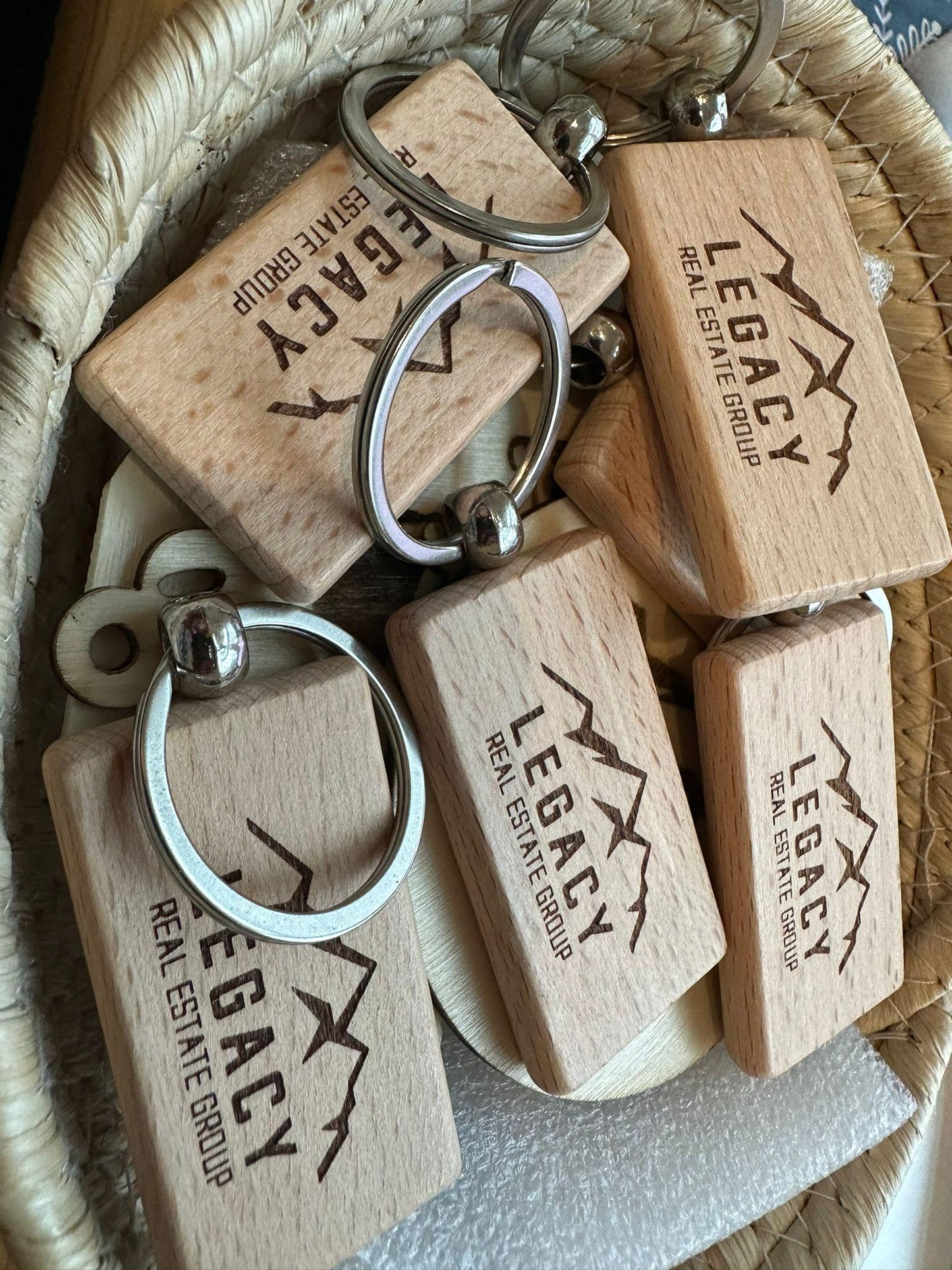 Custom Engraved Wooden Keychain