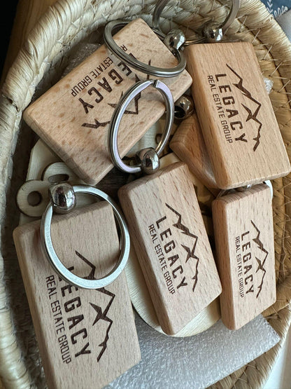 Custom Engraved Wooden Keychain