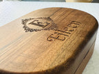 Custom Engraved Jewelry Box, Walnut Jewelry Organizer