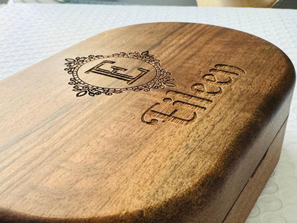 Walnut Jewelry Box with Custom Engraving