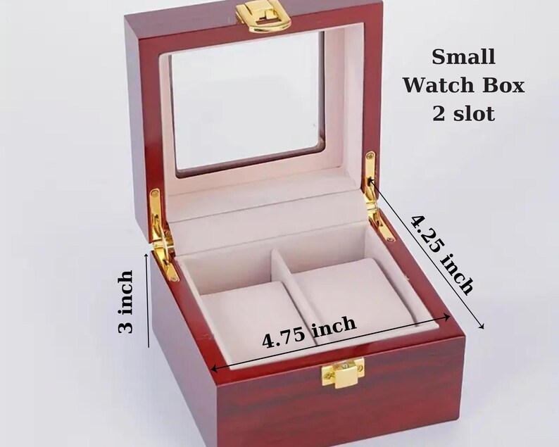 Personalized Leather Watch Box for Men: Engraved Wooden Watch Organizer